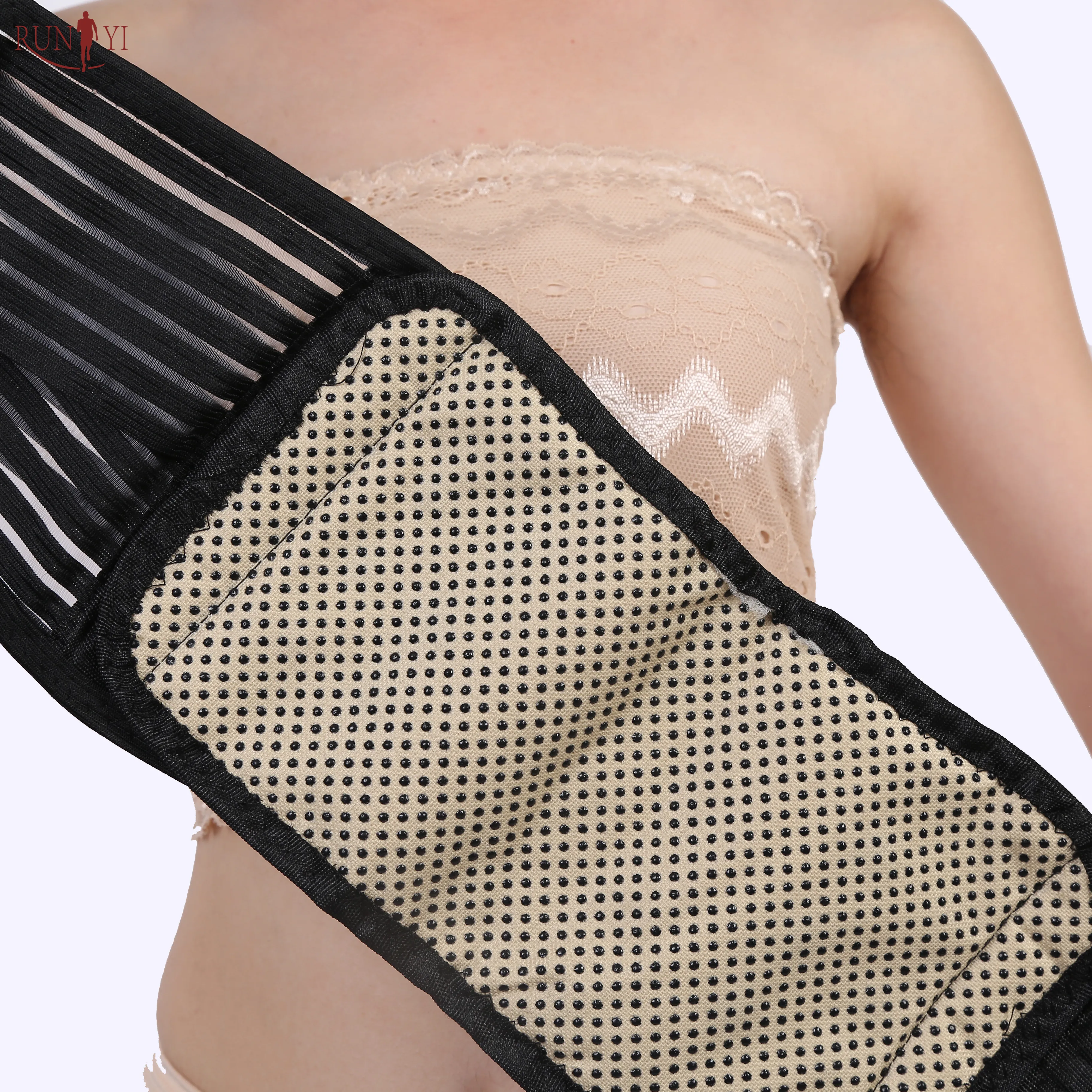 Amazon Hot Selling Adjustable Tourmaline belt Self-heating Magnetic Therapy Waist Support Belt