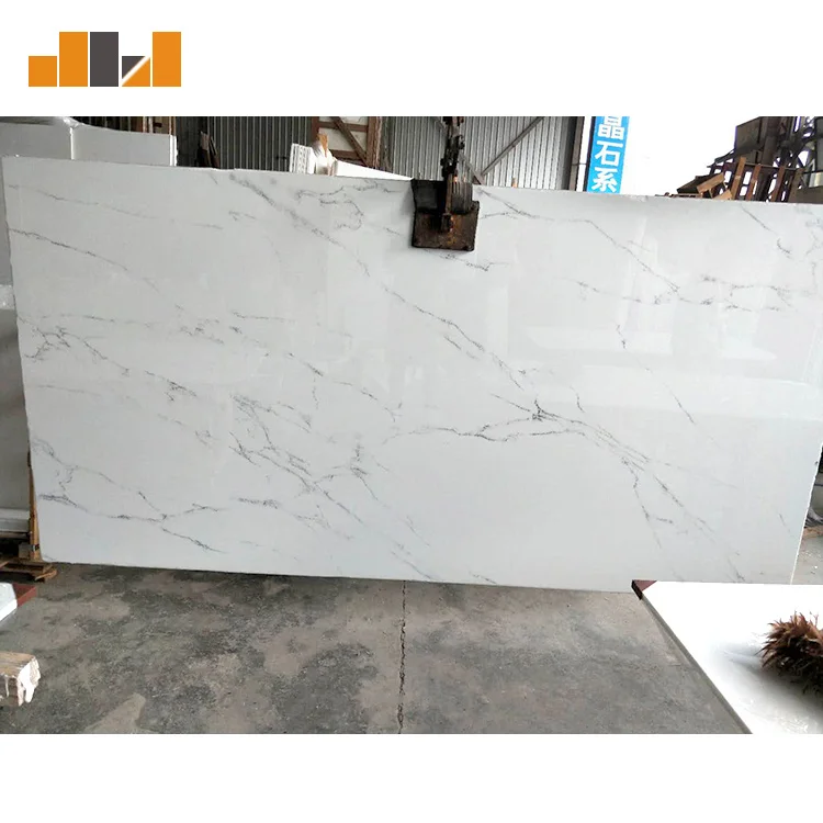 
White wall cladding Vanity top crystallized glass panel 