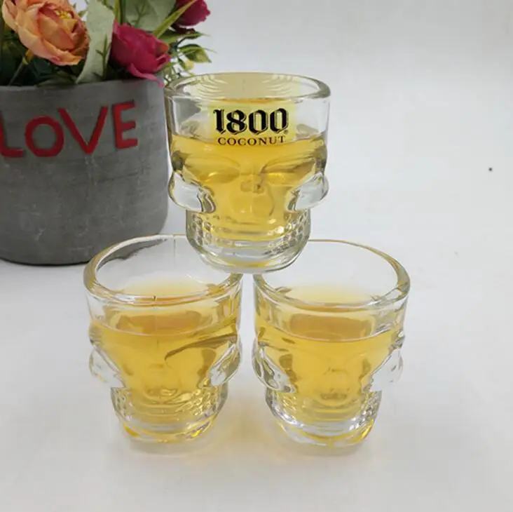 New Design 45ml Face Head Type Glass for Spirits Vodka Wine Whiskey Cocktail Shot Glasses for Party Bar