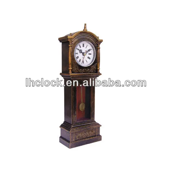 wooden color pendulum floor clock
