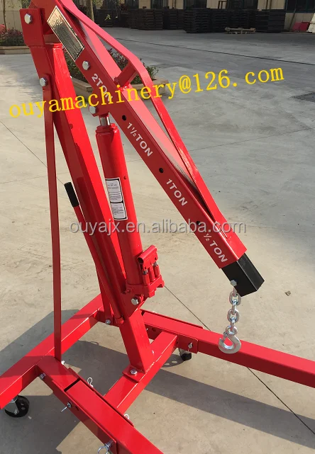 2ton hydraulic jack shop crane double pump