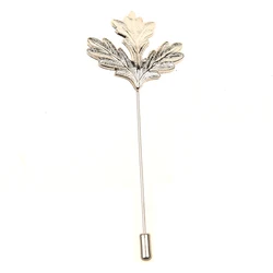 shape Stick Custom Unique Gold /Silver Brooch In Bulk Newest Fancy Personalized Maple lapel pin Leaf Sweater Pins