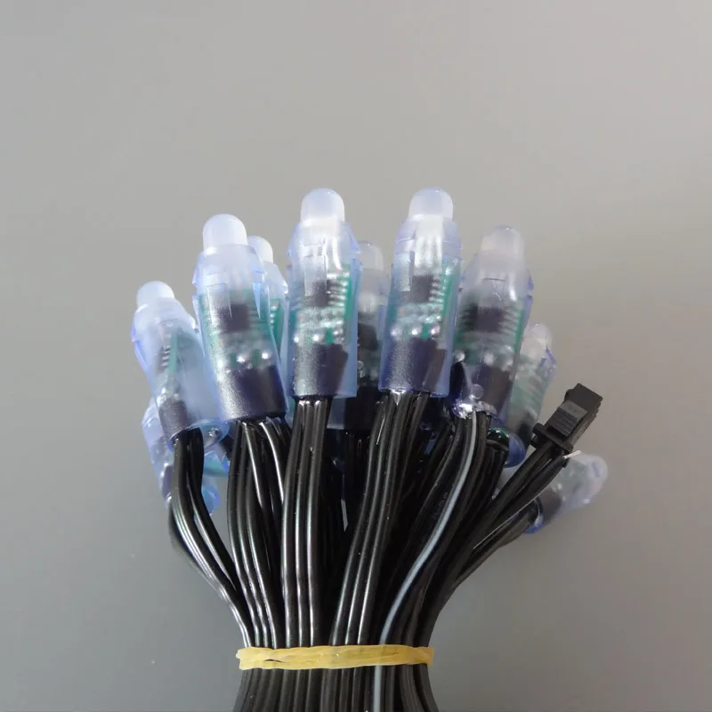 DC12V input IP68 WS2811 LED pixel light black wire