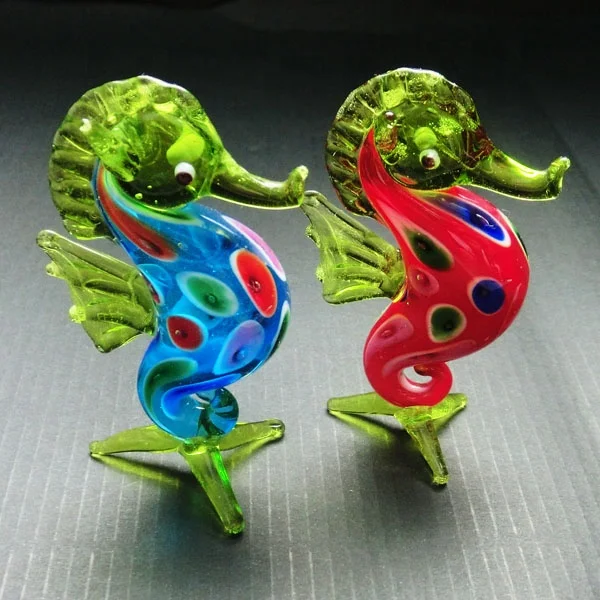 
wholesale lampwork murano glass seahorse figurines 