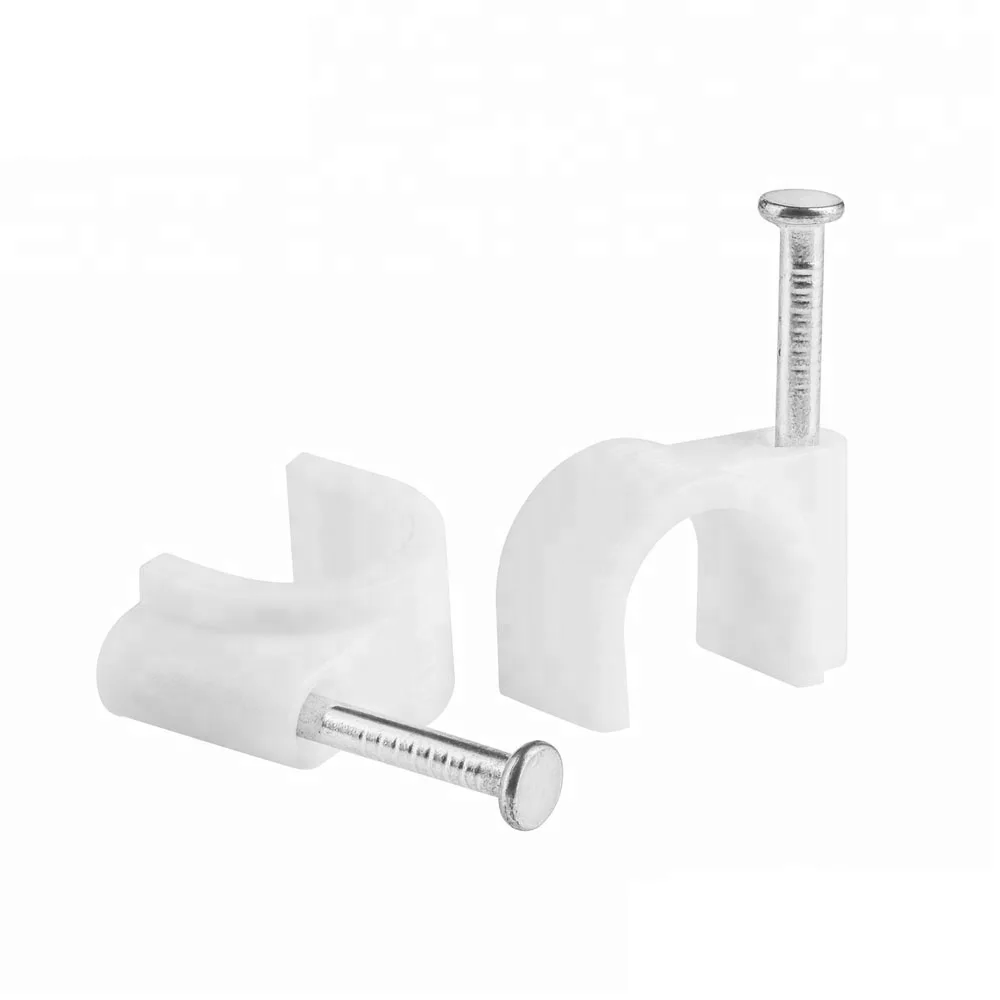 40pcs Flat Nail Clip Type and Plastic Material pvc cable clip