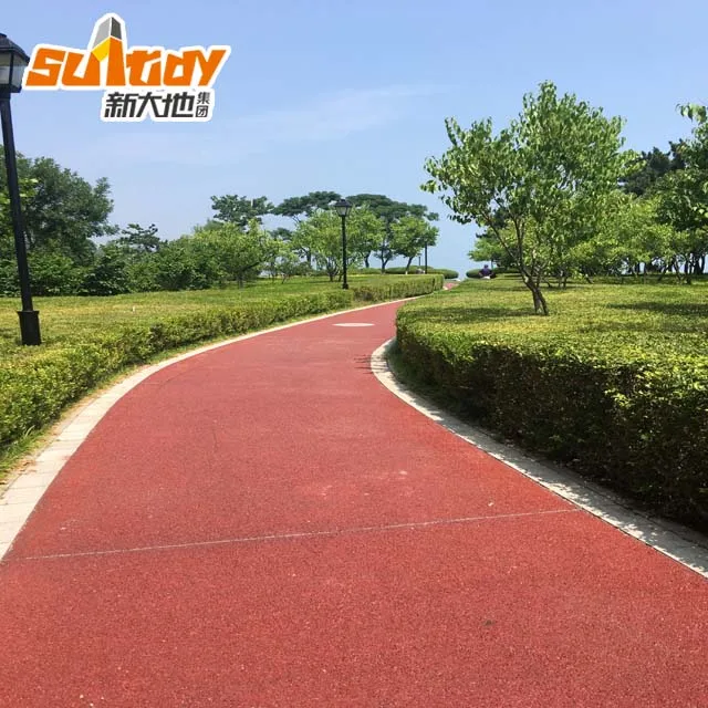 colorful pervious concrete for bikeway