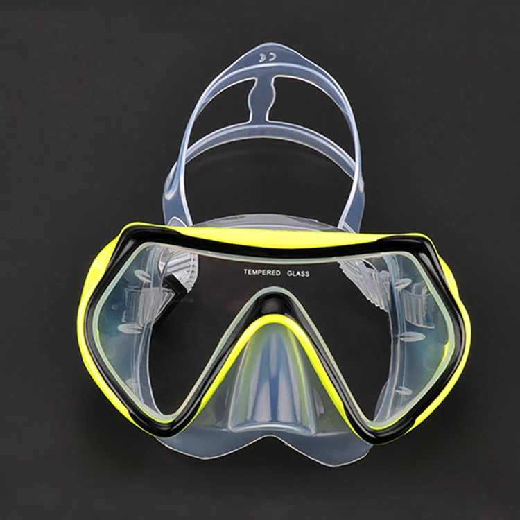 
Adult Diving Mask and Snorkel Set Tempered Glasses Underwater Swimming Mask 