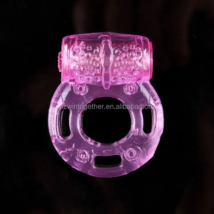 Male penis premature ejaculation replaceable vibrating ring