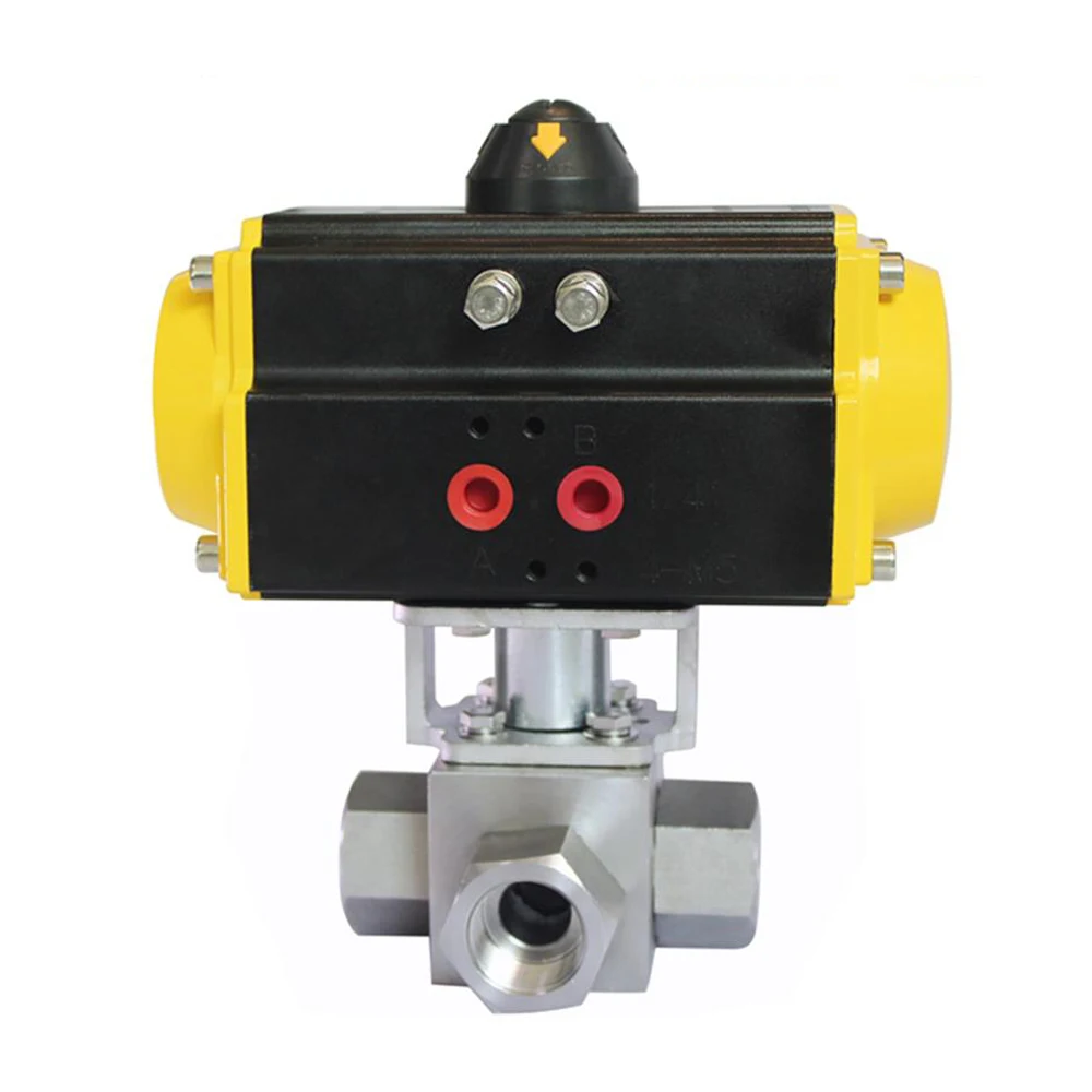 COVNA Pneumatic Operated 3000 / 5000 PSI High Pressure Stainless Steel Ball Valve