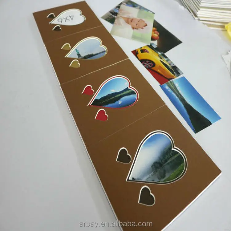
High quality hot sale heart-shaped wooden picture photo frame matboard 