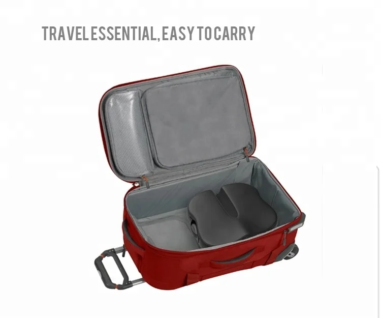 Supplier Anti-Slip Bottom Ergonomic Orthopedic Customized Memory Foam Leather PU Car Seat Cushion