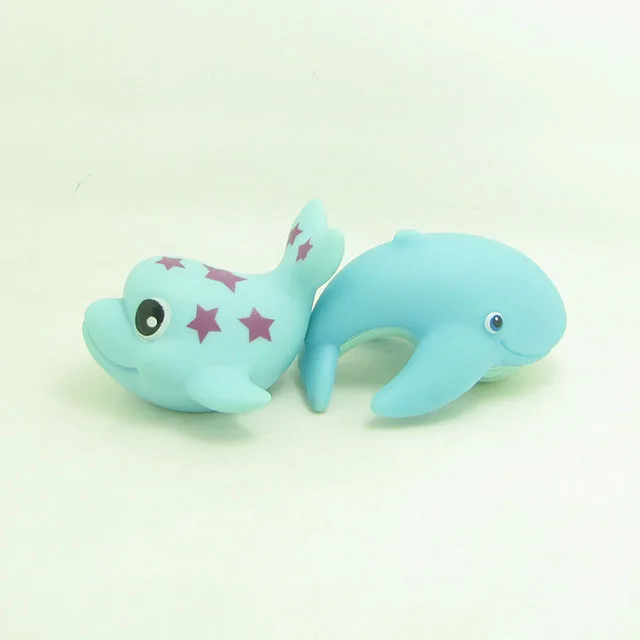 Wholesale Floating Baby Squirt Toys Lovely Animal Plastic Dolphin and whale Water Play Baby Bath Toys