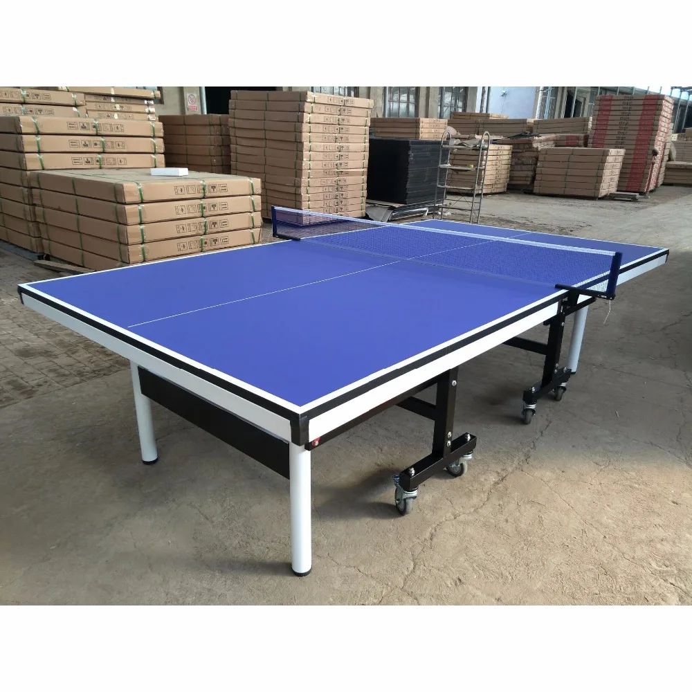 Good quality Sanwei table tennis table 25mm folding legs pingpong table