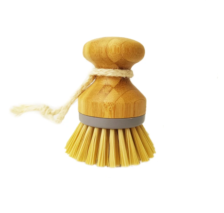 kitchen cleaning bamboo naturals round head dish washing brushes scrub brush with handle