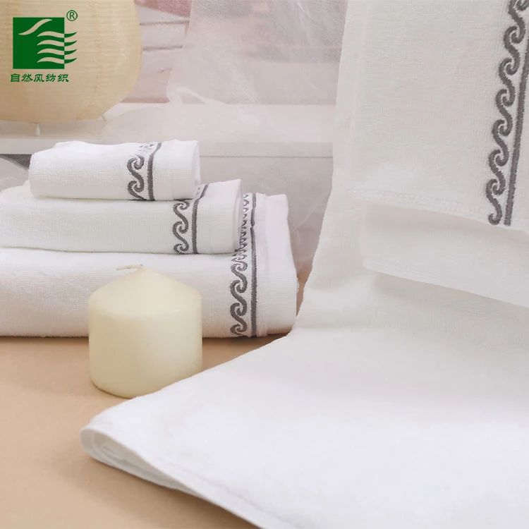 Hotel towel sets fabric 100% cotton big size bath face hand towel