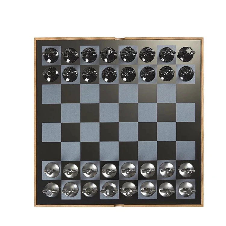 Custom Collins Wooden Chess Set With Board Storage Box Christmas Gift Kids Toy International Chess