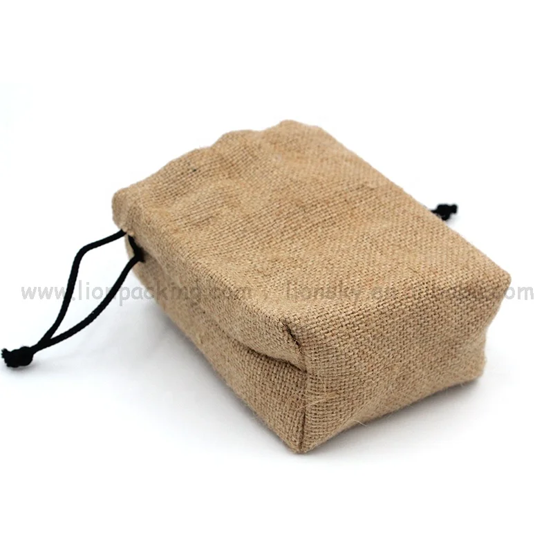 Recyclable Coffee Beans Pouch Promotional Cocoa Food Grade Jute Sack Rice Bag