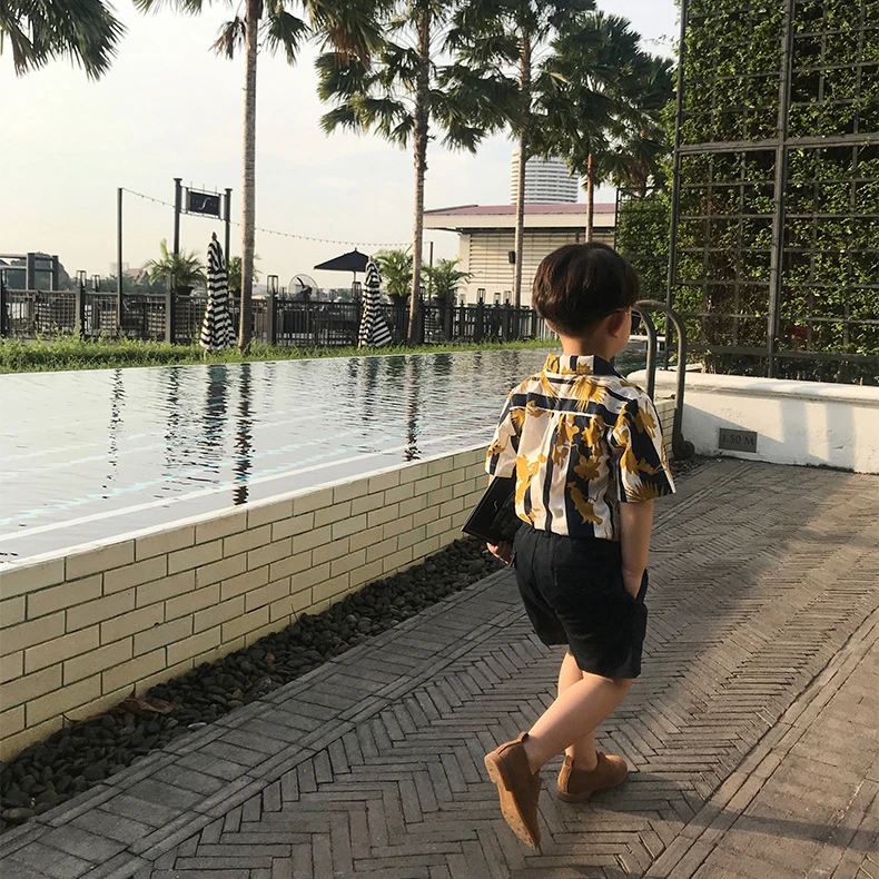 
2021 OEM Hot Selling Beachwear Kids Shirts Children Fashion Shirts For Boys Wholesale 