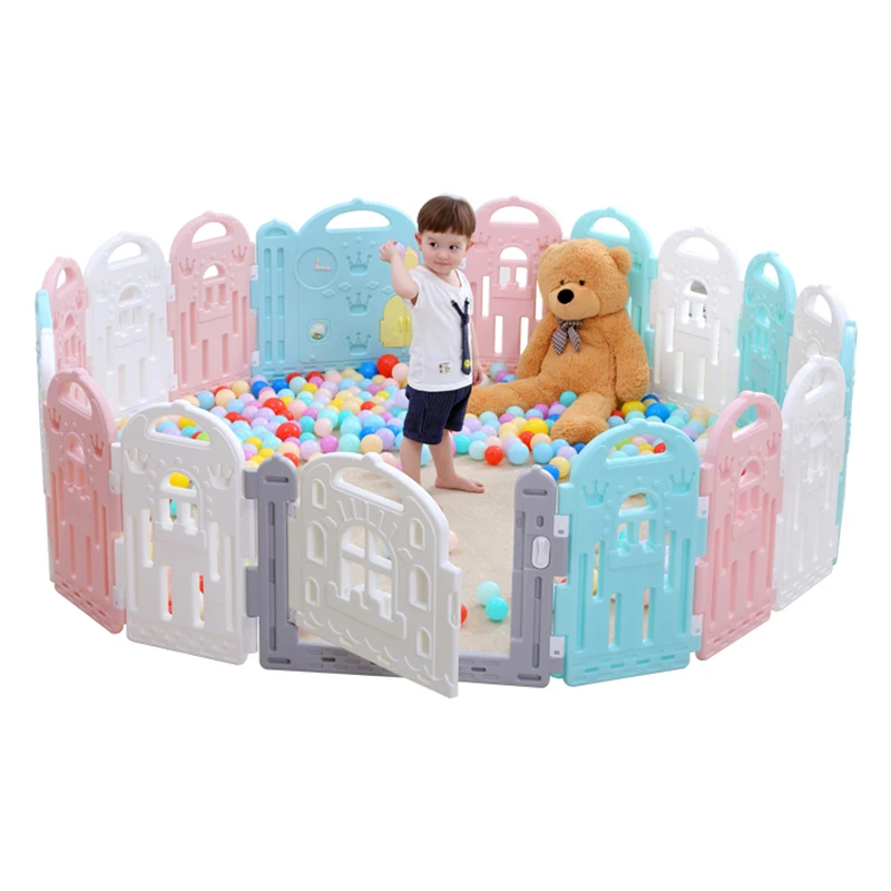 Wholesale eco-friendly plastic baby play pen safety play game fence playpen