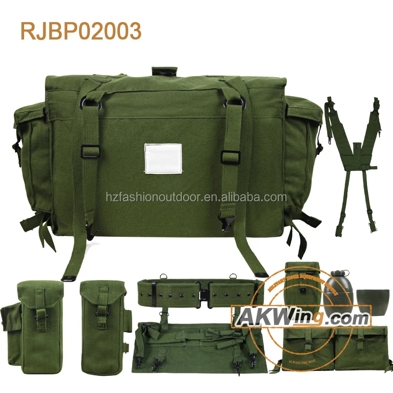 British Style Army Bag 58 Pattern Canvas Webbing Military tactical Backpack