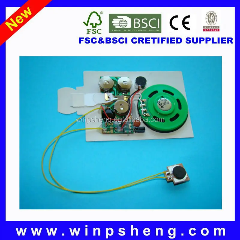 
recordable greeting cards chip /mini voice recorder chip 