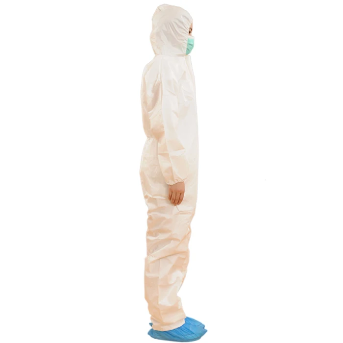 
Disposable White Workwear Microporous Coveralls 