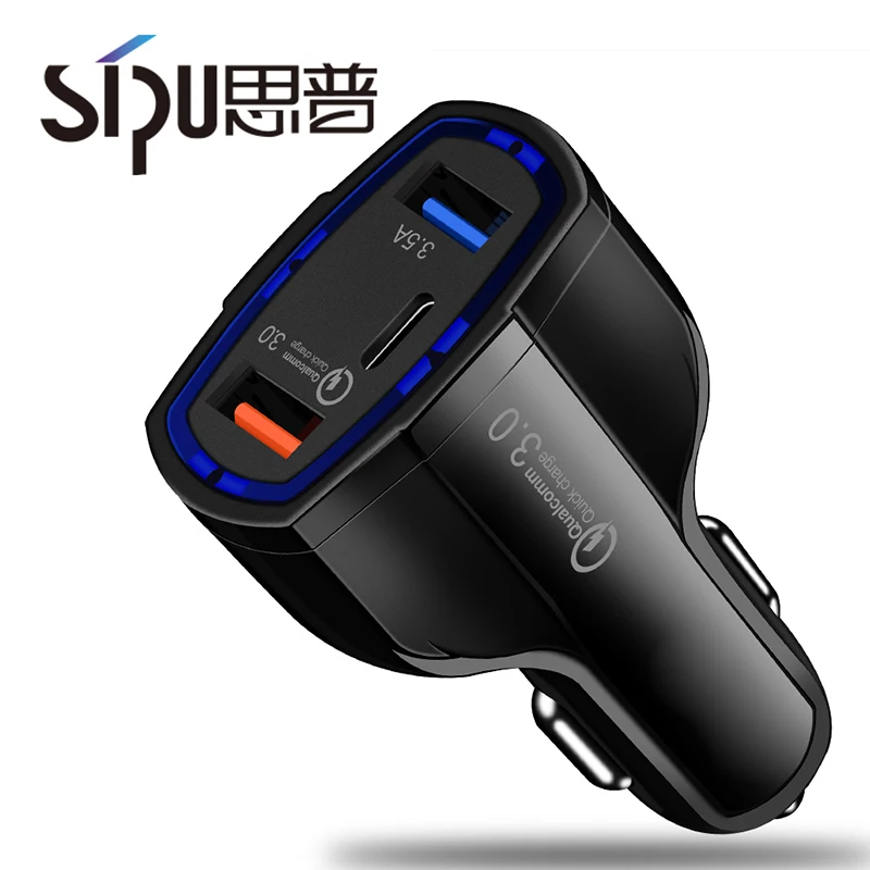  SIPU заводская цена быстрое двойное USB зарядное устройство с type