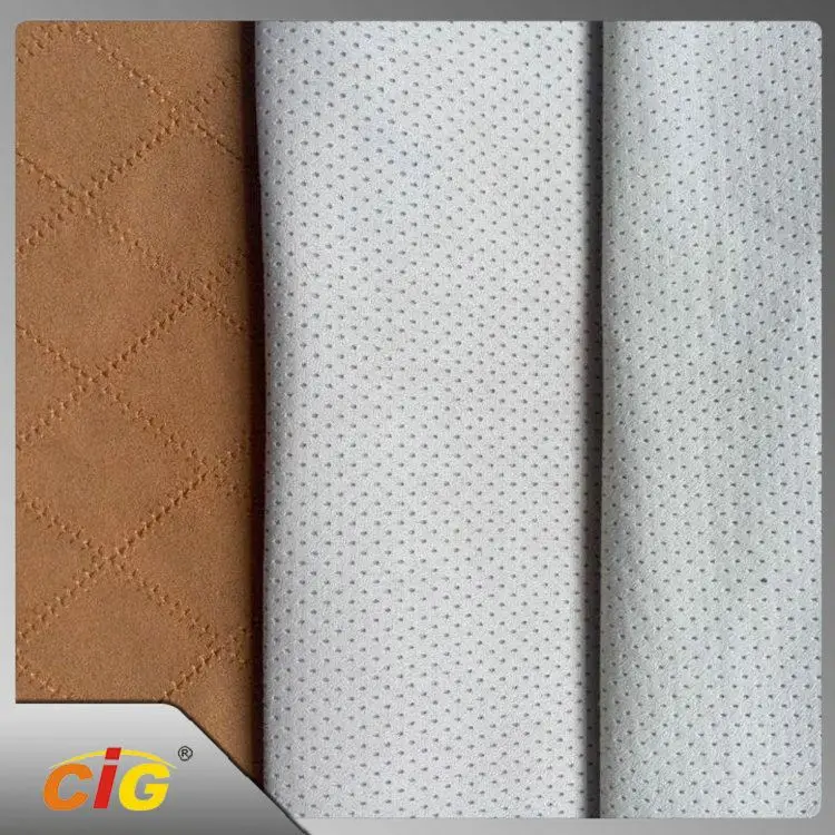 Best Price Stronger Durable perforated suede fabric