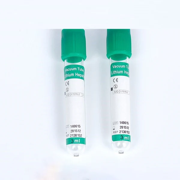 Manufacture price HDA medical disposable Green sodium heparin vacuum blood collection tube