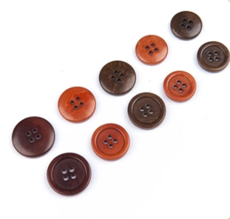 4 holes multiple colors natural wooden custom laser engraved buttons