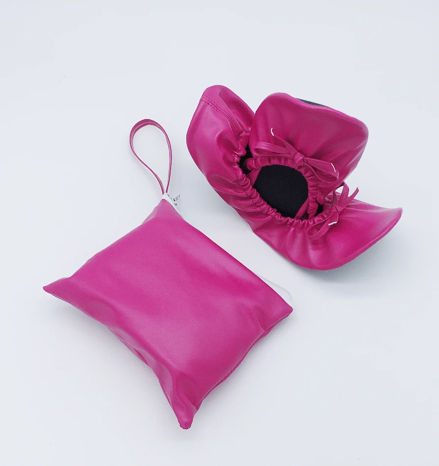 Custom Fashion Fold Up Ballet Flats Colorful Design Folding Flip Flop