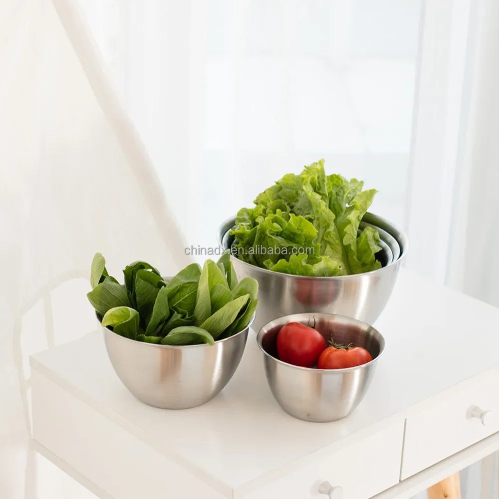 6 шт. Штабелируемая миска для смешивания из нержавеющей стали