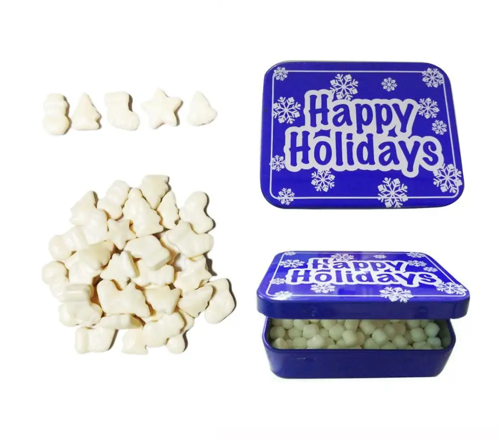 30g Christmas gift tin sugar cool tablets mints candy