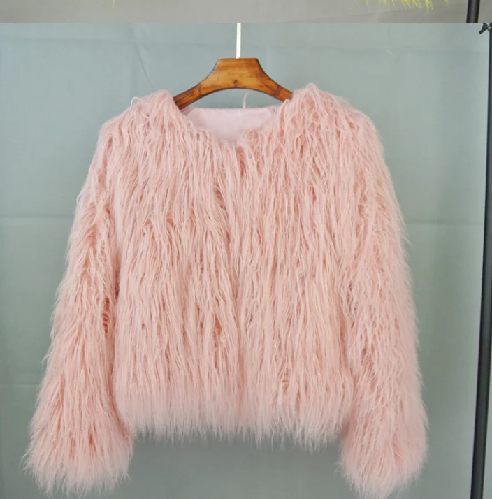 
Factory Direct Sale artificial fur jacket wholesale Faux Fur coat 
