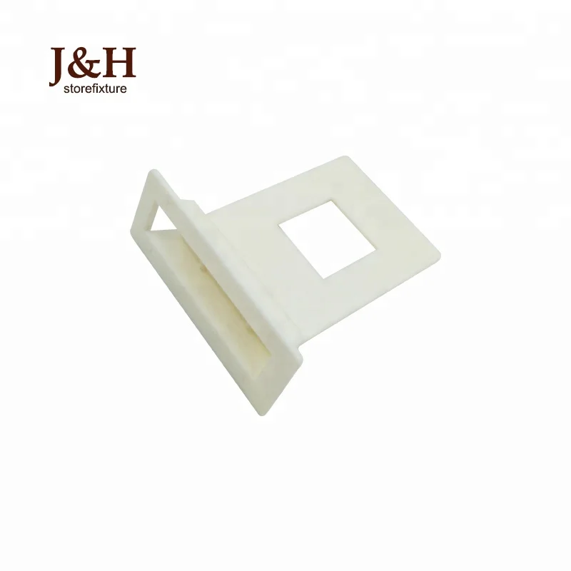POP Displays Accessories Exhibition Cardboard Shelves Clear ABS Connector White Plastic Corrugated Shelf Support Locking Clip