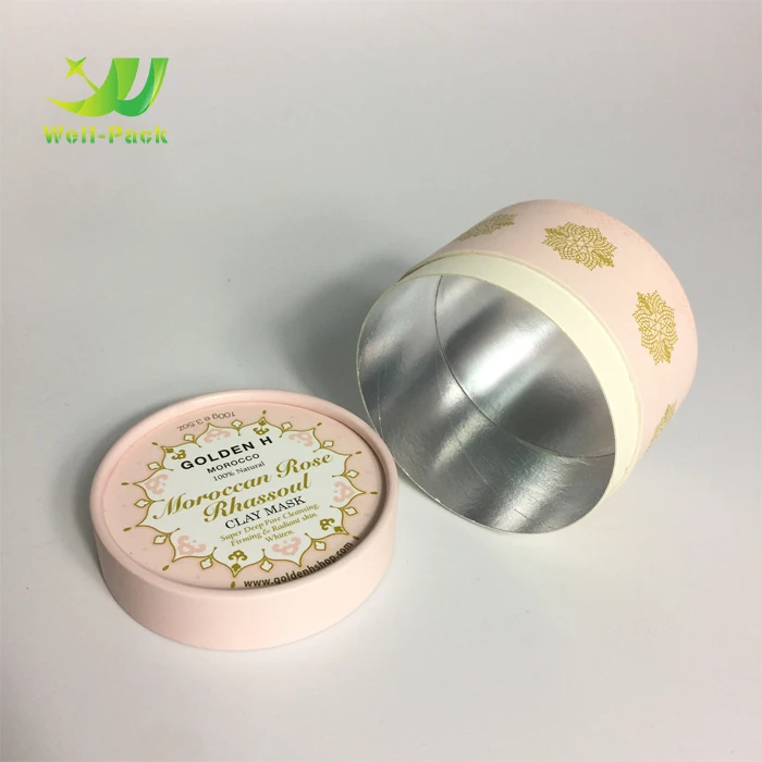 Custom paper packaging tube with sifter for baby loose powder cylinder paper tube packaging for skin care cream body lotion