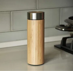 Деревянная бамбуковая термобутылка, Вакуумная бутылка для воды