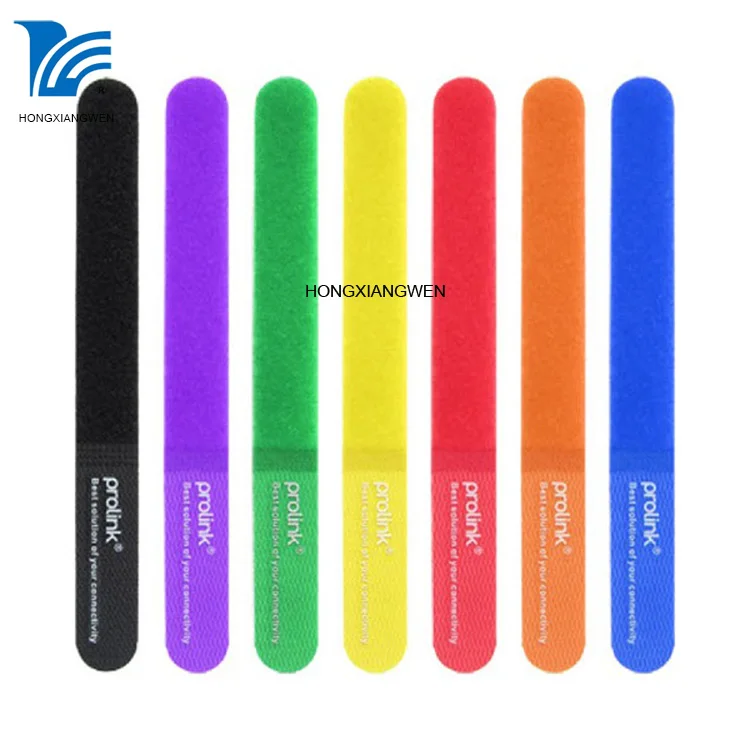 Custom Logo Printed Colored Hook And Loop Fastening Straps