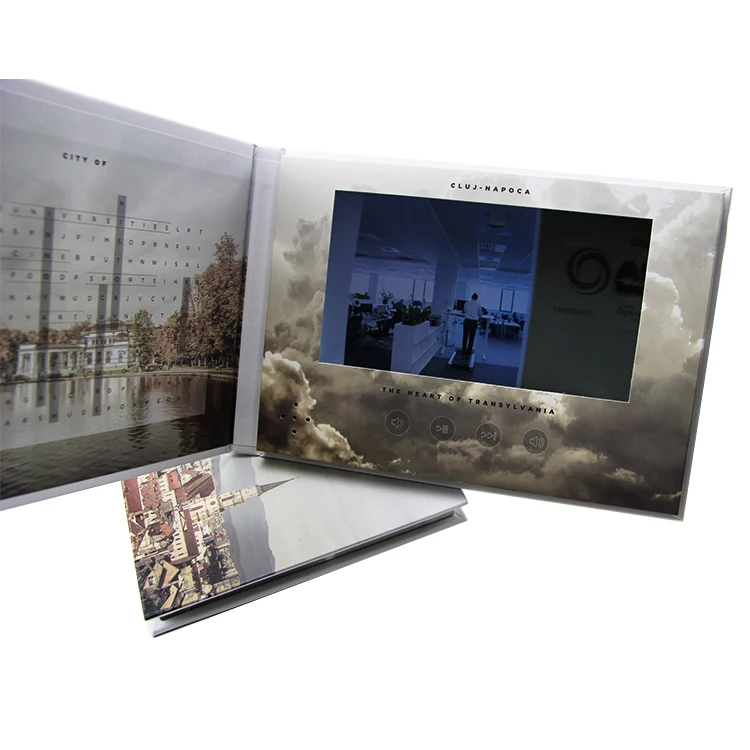 Factory Hot Sales 4.3 inches lcd gift card for christmas invitation video player greeting