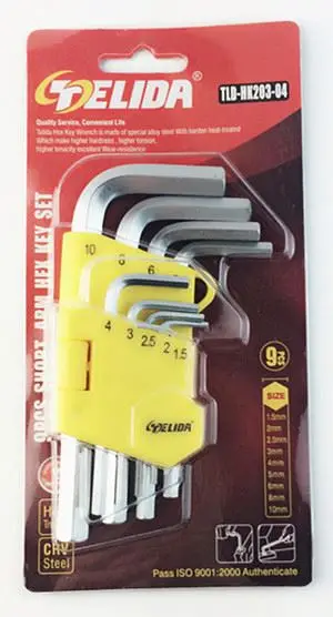 NBFLOURISH 9 Pcs Short Arm flat Hex Key&Hex Key wrench set&special hex key wrench set