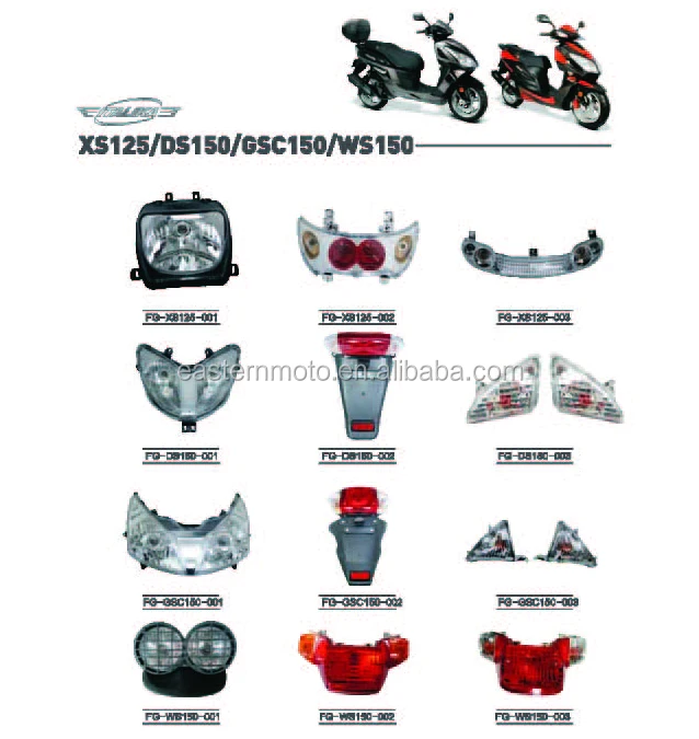 XS125 DS150 GSC150 WS150 motorcycle parts/China motorcycle spare parts/South America motorcycle parts