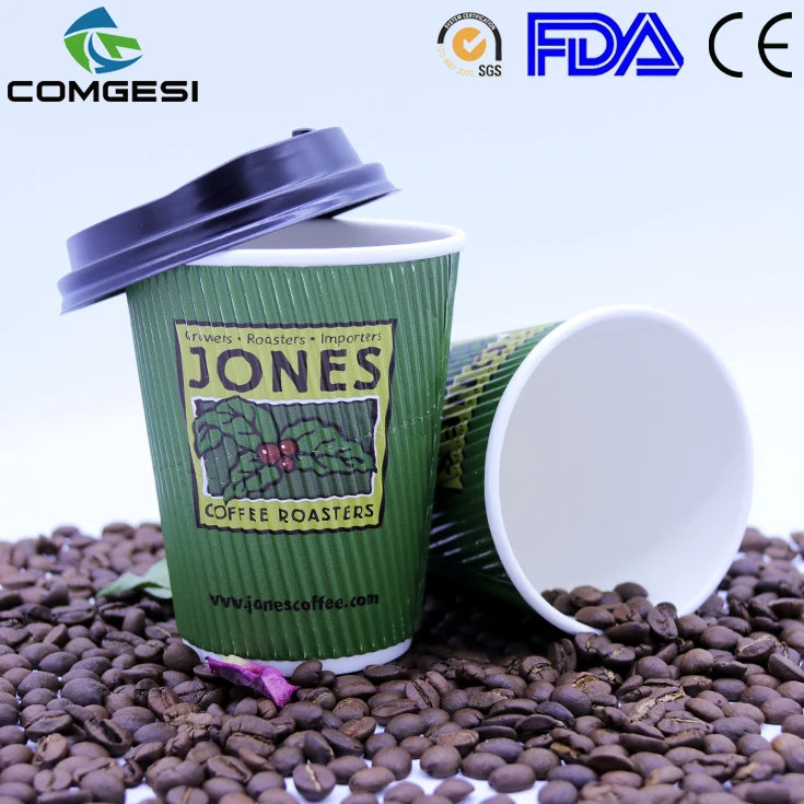 Heat insulated Hollow paper cup_Corrugated double wall heat insulated foam paper cup_Paper cup china manufacturer