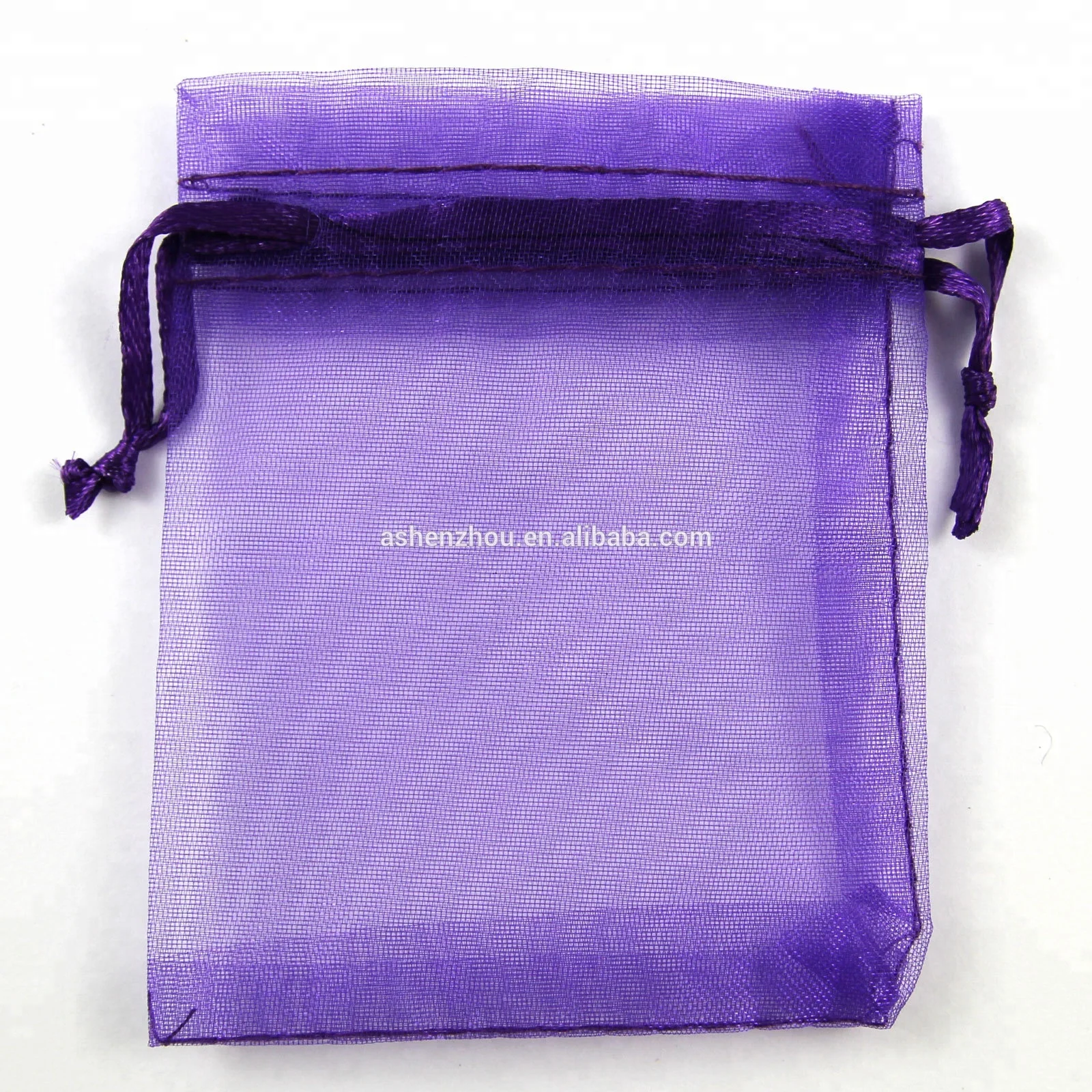 High quality popular custom wedding gift pouches small drawstring mesh silver jewelry organza bags
