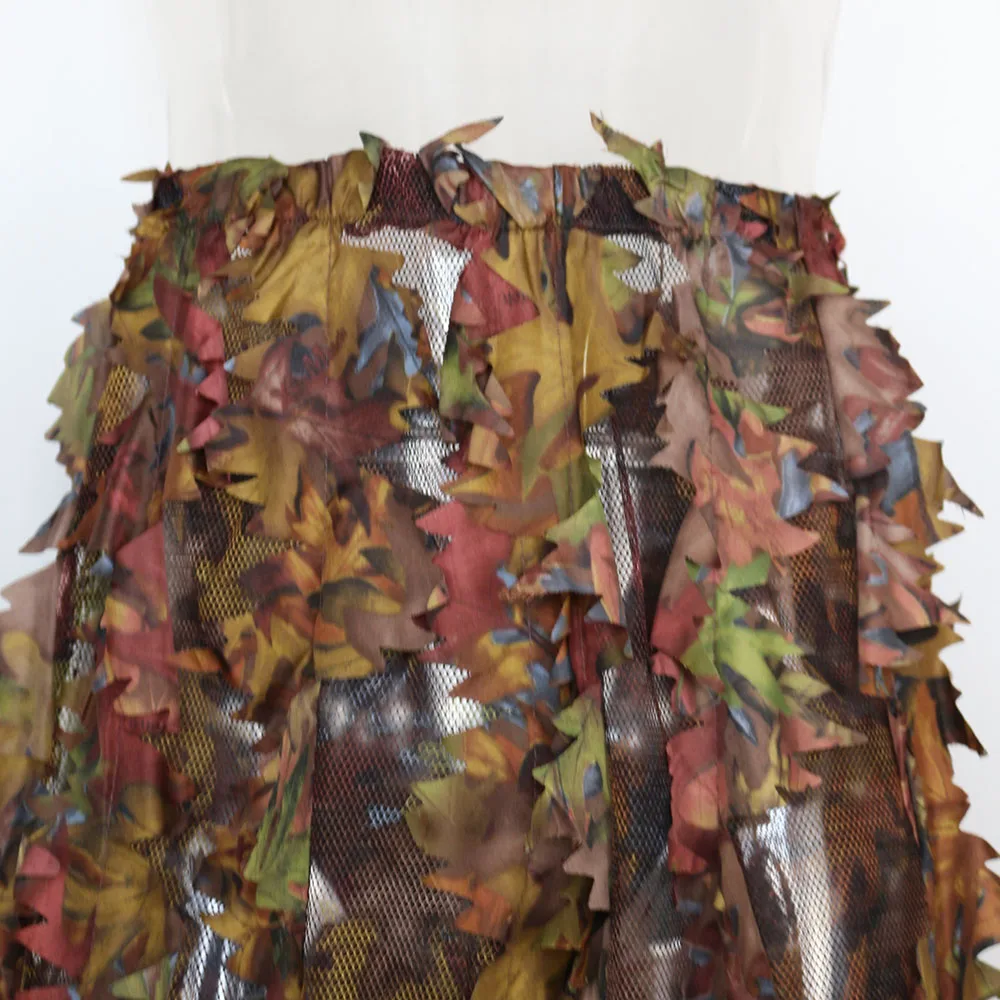 Custom 3D leaf camo woodland digital camouflage clothing  uniform ghillie suit fabric for hunting