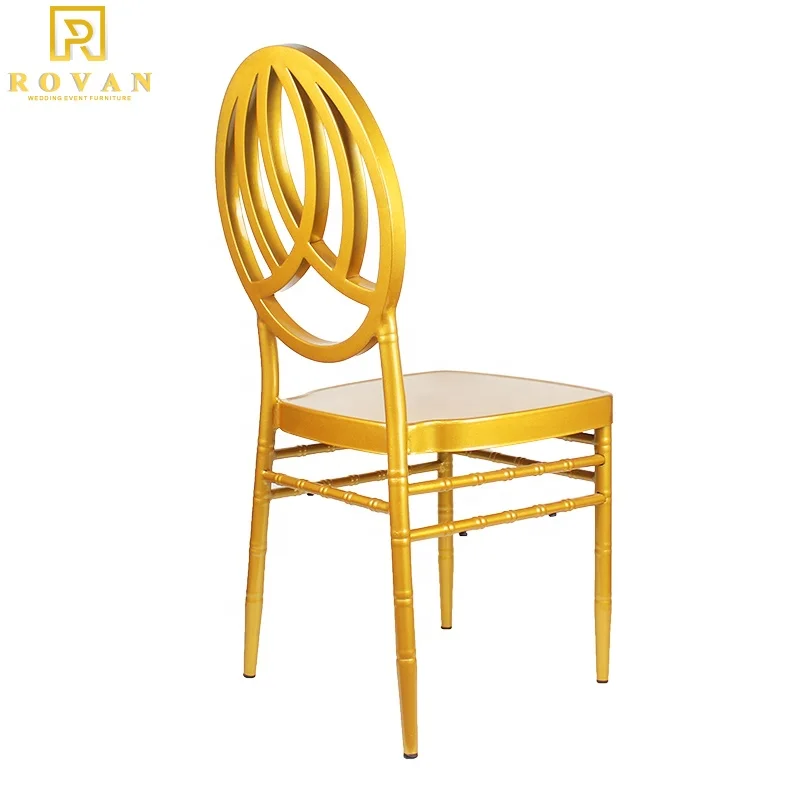 2019 new design gold phoenix chair stackable metal frame chair chiavari chair aluminium