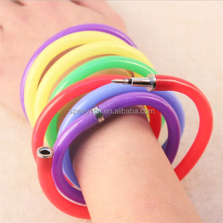 Flexible Ball Pen Cute Bangle Bracelet Wristlet Circlet Ballpoint Pens School&Office Supplies