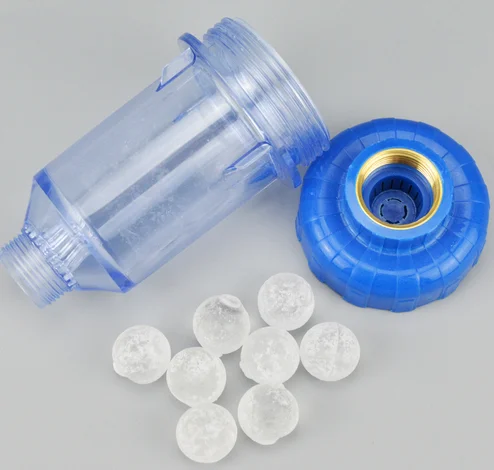 Plastic Siliphos filter with antiscalant balls for washing machine