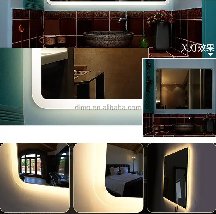 
SAA SASO SABER Beveled Edge On Off Switch LED Wall Backlight Mirror on Sale 