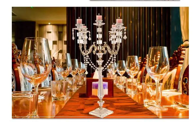 CRYSTAL CANDELABRA CENTERPIECE FOR WEDDING, WEDDING CRYSTAL CANDELABRA