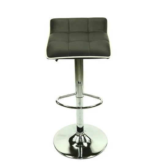 Регулируемый барный стул из искусственной кожи, поворотный металлический барный стул с подставкой для ног